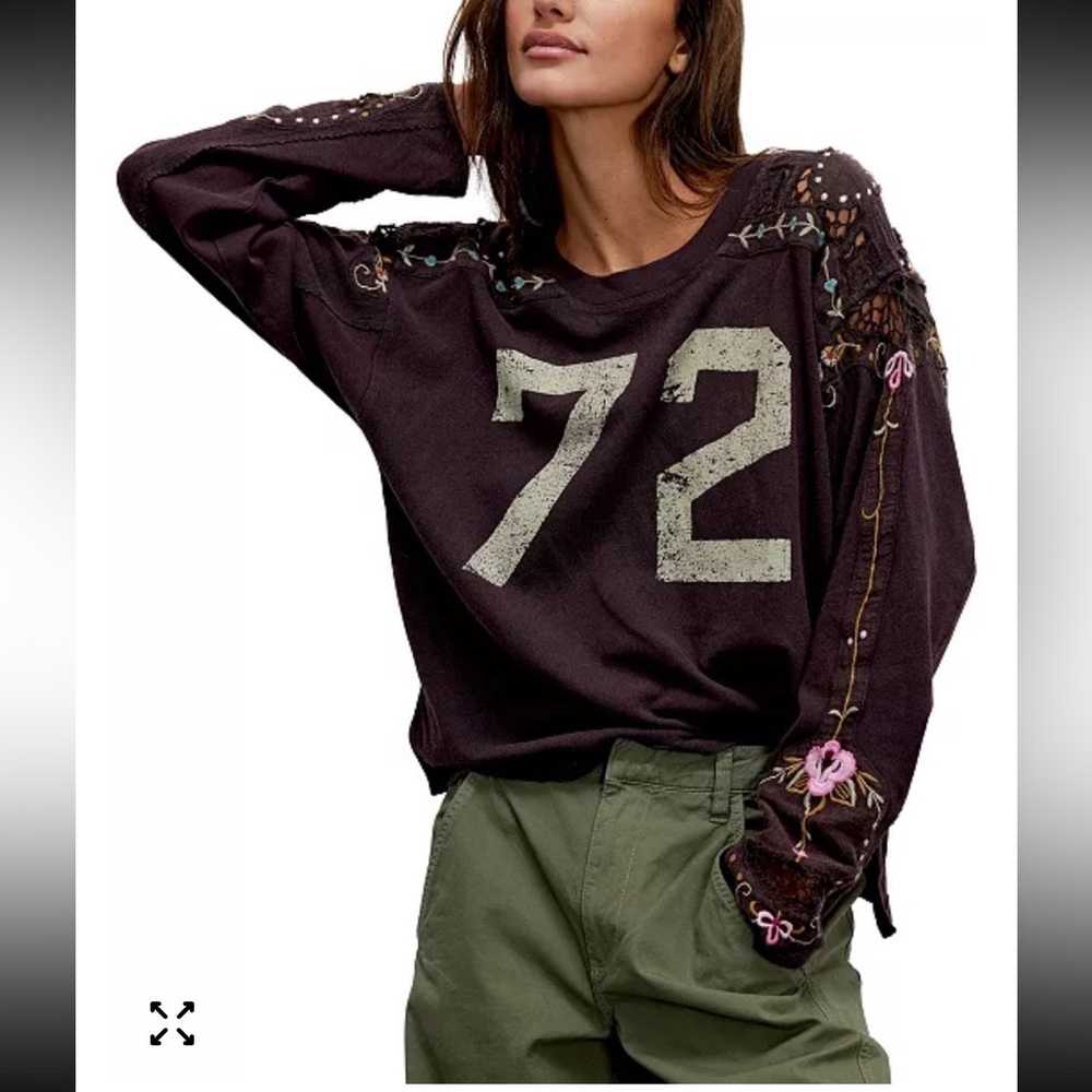 Free People Chocolate Brown We The Free Lilith Tee - Picture 8 of 9